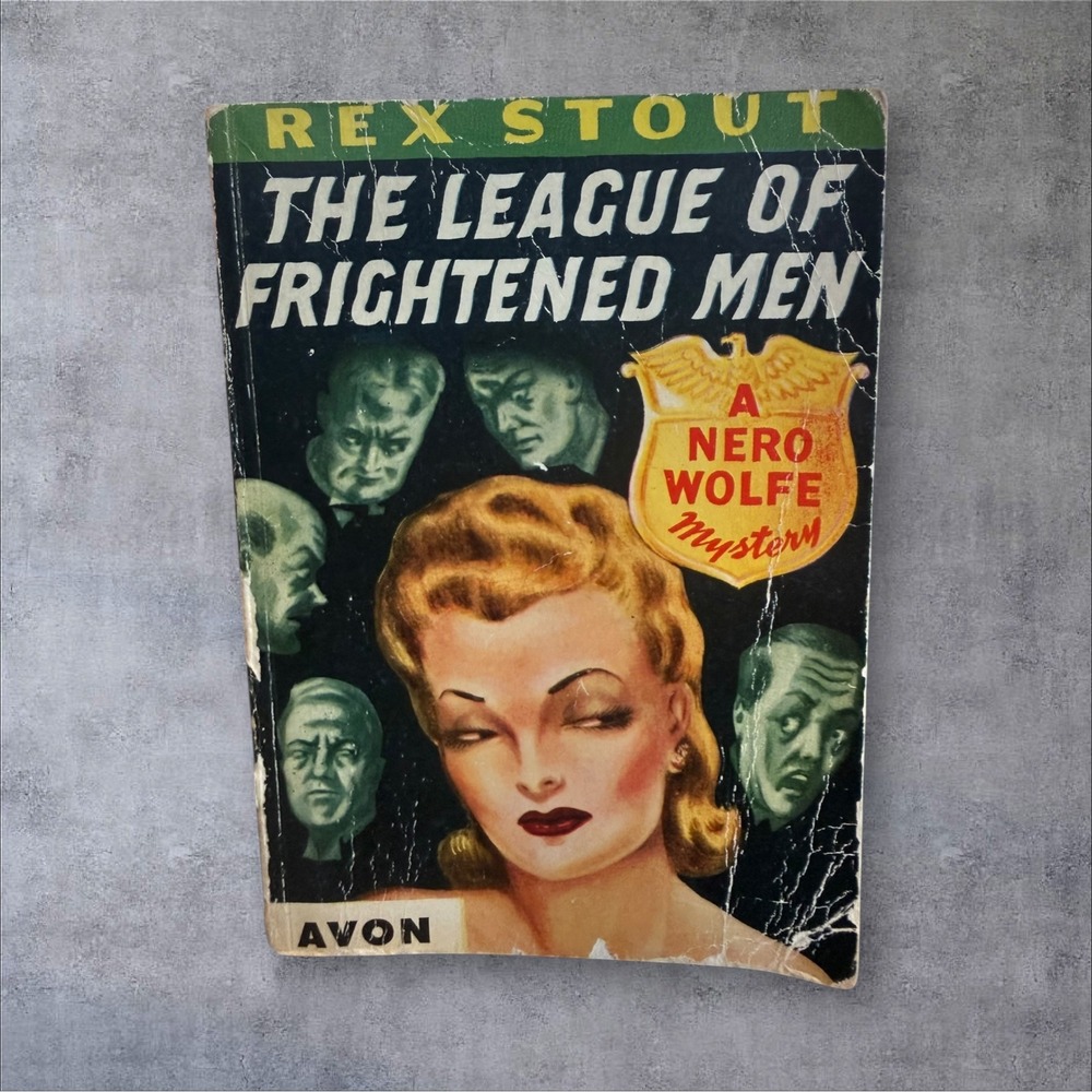 Rex Stout The League of Frightened Men Nero Wolfe Mystery Avon Books 1942 Pulp